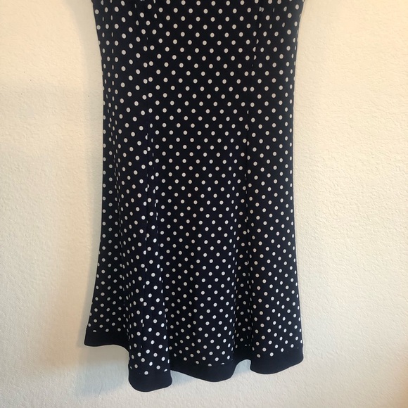 Chaps Black and White Polka Dot Dress - Picture 5 of 6